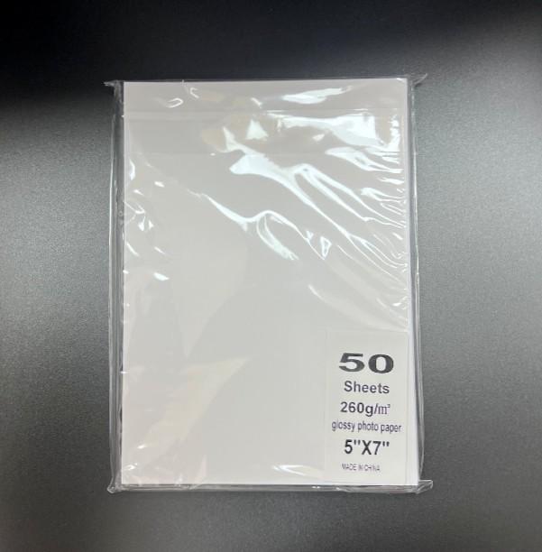 GLOSS PHOTO PAPER 260gsm 5 x 7 (006)
